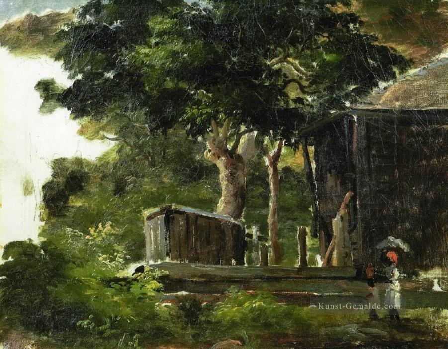 Landschaft mit Haus im Wald in Saint Thomas antilles Camille Pissarro Ölgemälde